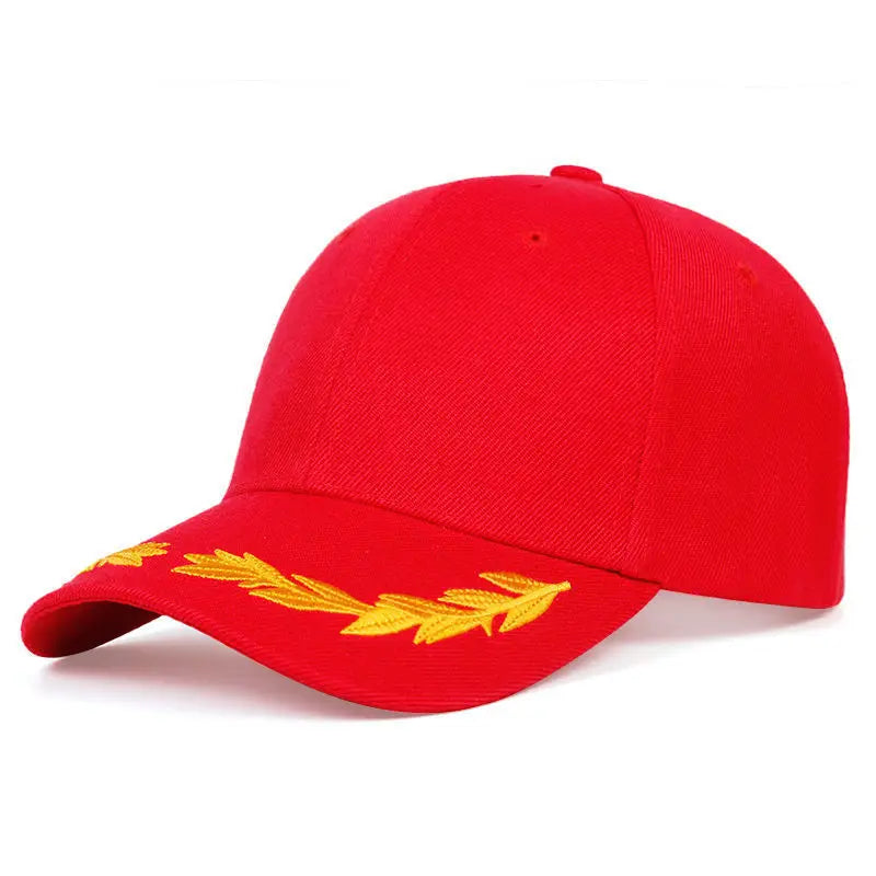 Herren-Baseballcap mit individuellem Logo, verstellbar, für Frühling und Herbst, einfarbig, mit Weizenähren-Stickerei, modische Trucker-Cap, Damen-Schirmmütze, Fs Sonnenhut