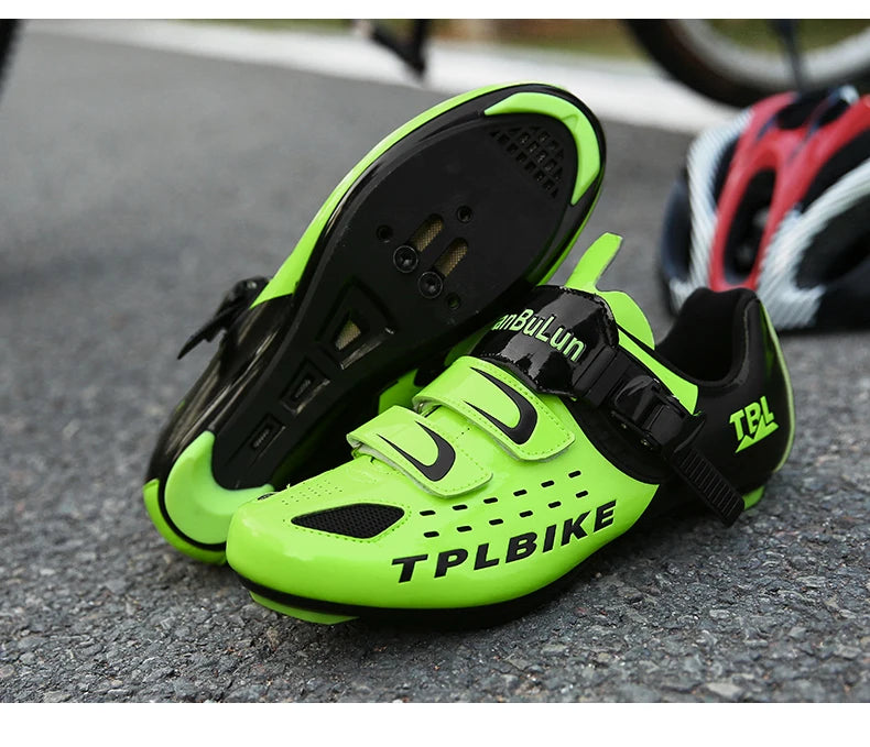 New Men's and Women's Bicycle Shoes,Outdoor Cycling Shoes,Three Functional Soles,Professional Training Shoes