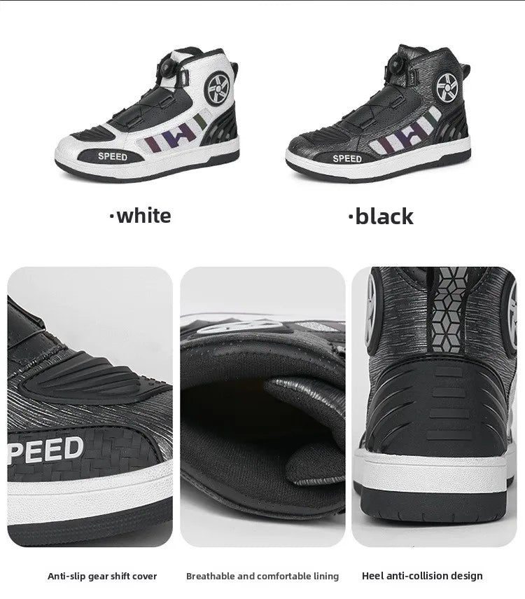Motorcycle Professional Protective Riding Boots Four Season New Fashion Breathable Anti-Slip Men's Outdoor Off-Road Riding Shoes