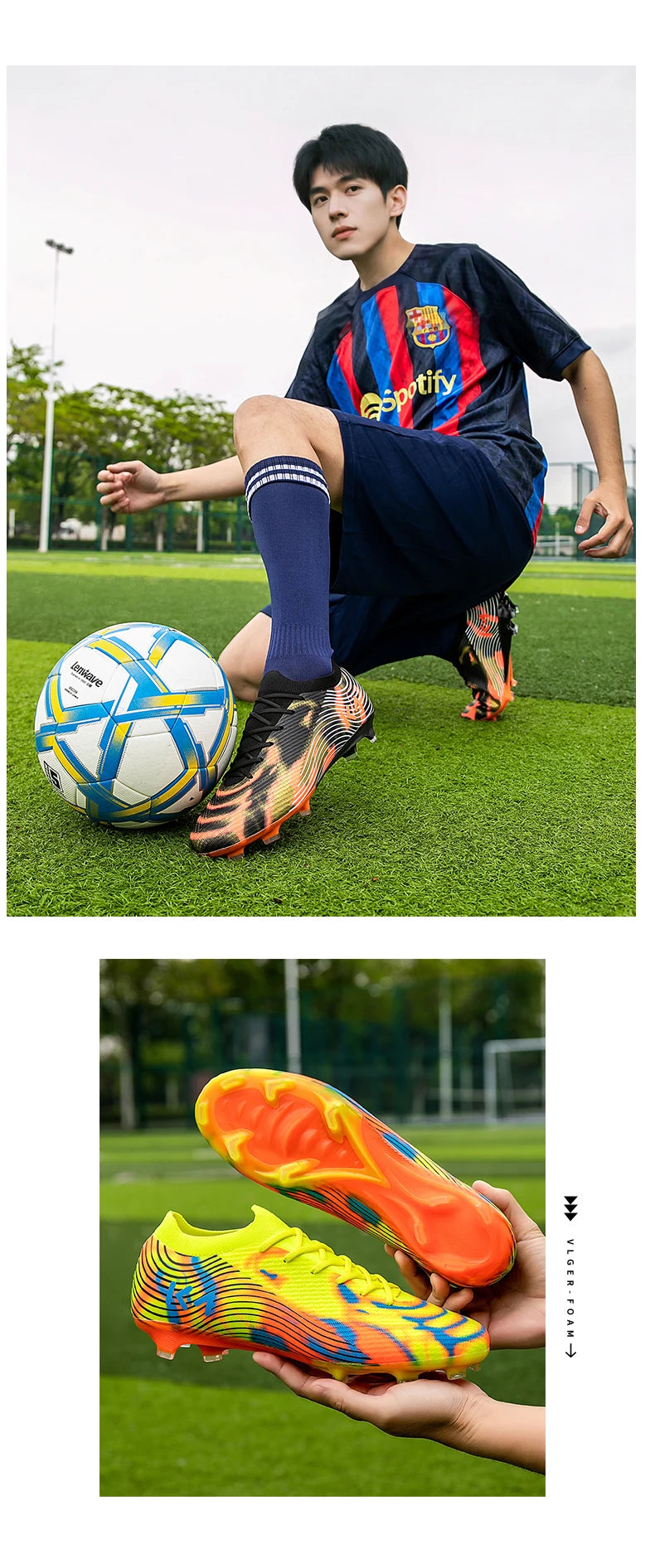 Professionelle Fußballschuhe für Herren, strapazierfähig und bequem, Trainings-Fußballschuhe für Männer, ultraleichte Premium-Fußballschuhe für Spiele