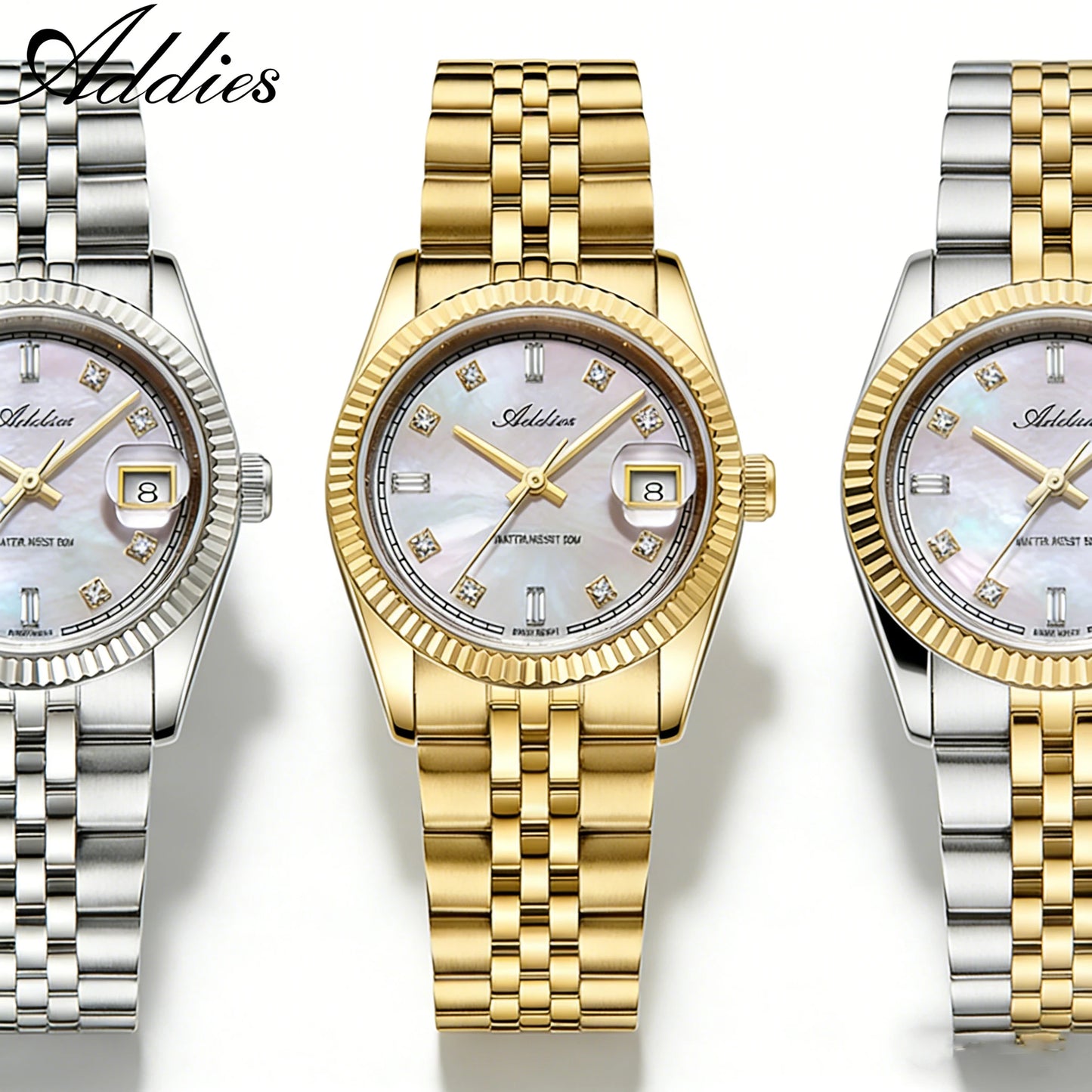 ADDIES New Luxury Women's Watches 28mm Sapphire Glass 50m Waterproof 316L Stainless Steel Business Quartz Wristwatch For Woman