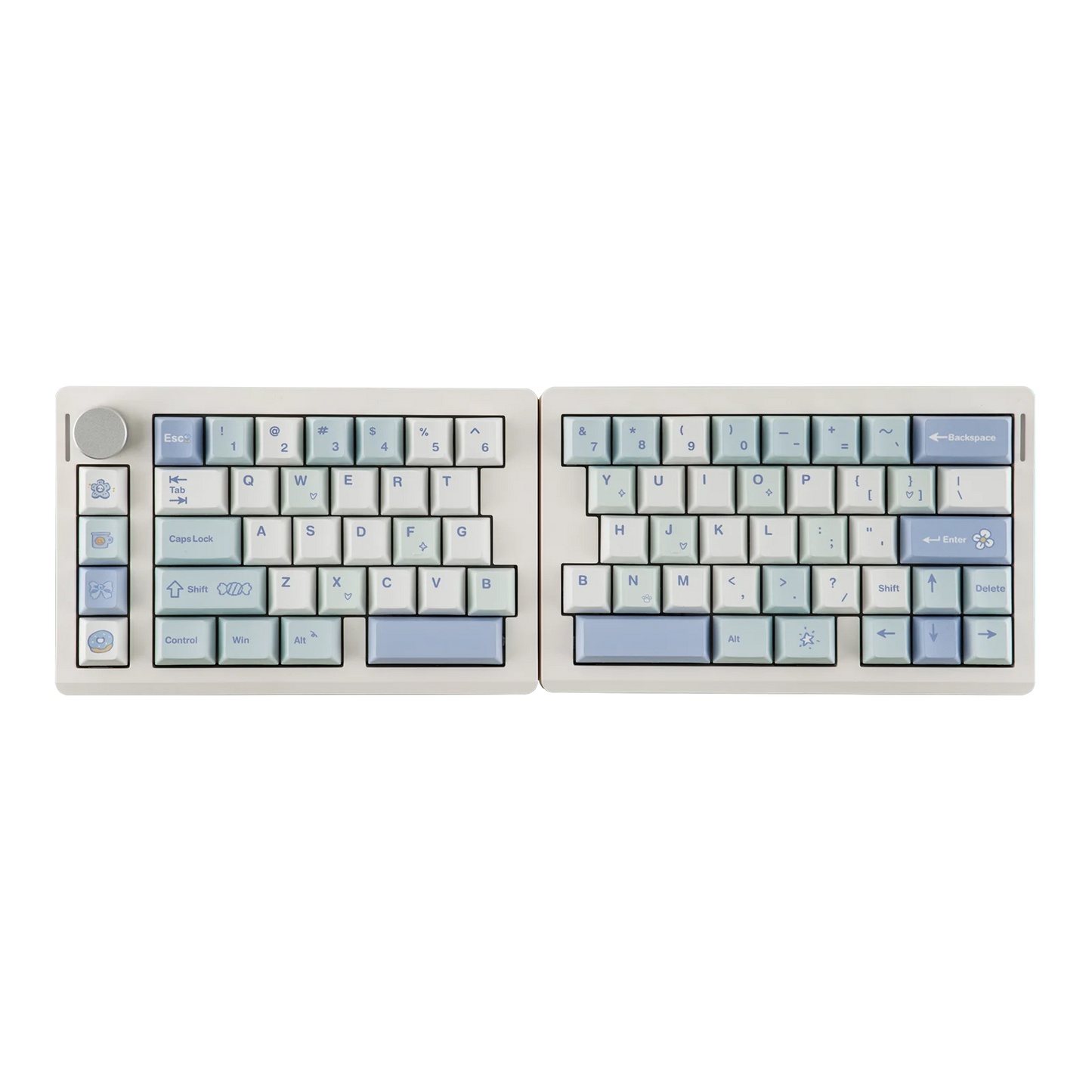 EPOMAKER Split70 QMK/VIA 70% Split Layout Hot-Swap Wired/BT/2.4Ghz Wireless Mechanical Gaming Keyboard with Programmable Knob
