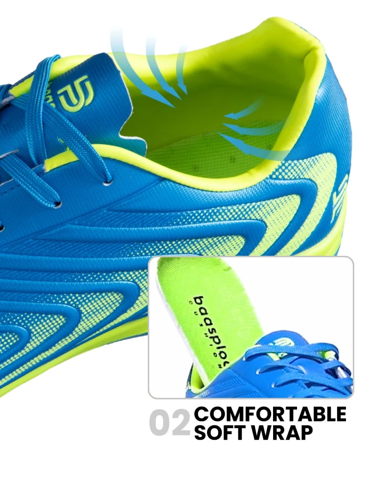 Baasploa Herren Profi-Fußballschuhe Outdoor rutschfeste Trainings-Sportschuhe für Männer leichte Leder-Fußballschuhe Chuteira Campo