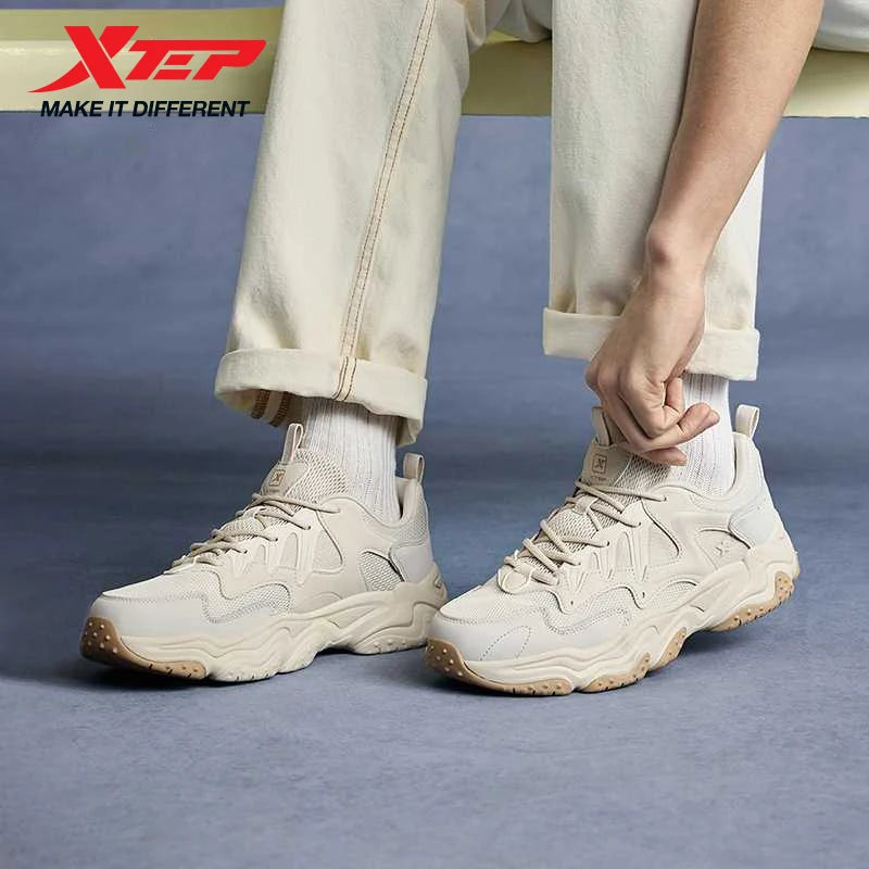 Xtep Casual Shoes 2025 Spring And Summer Lightweight Sports Shoes Thick Sole Fashionable Street Style Sneakers 875319320004