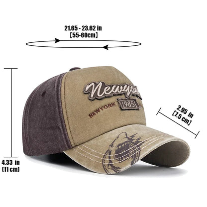 6 Colors New Unisex Washed Distressed Craft Patch 3 Dimensional Embroidery Design Baseball Cap
