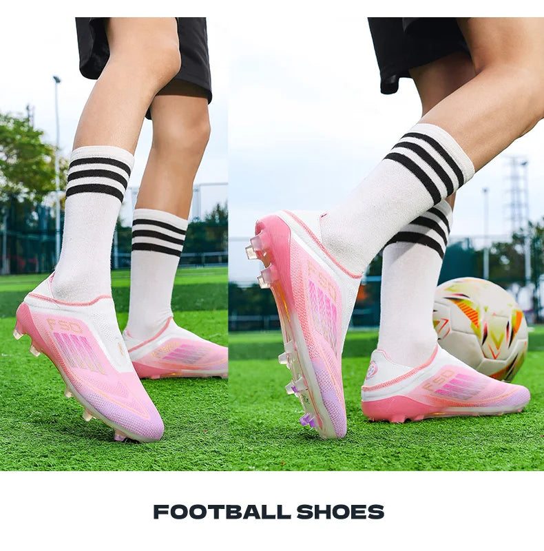New Men's Football Boots Turf Comfortable Soccer Shoes Sport FG Grass Cleats Futsal Non-Slip Outdoor Adult Ultralight Non-Slip
