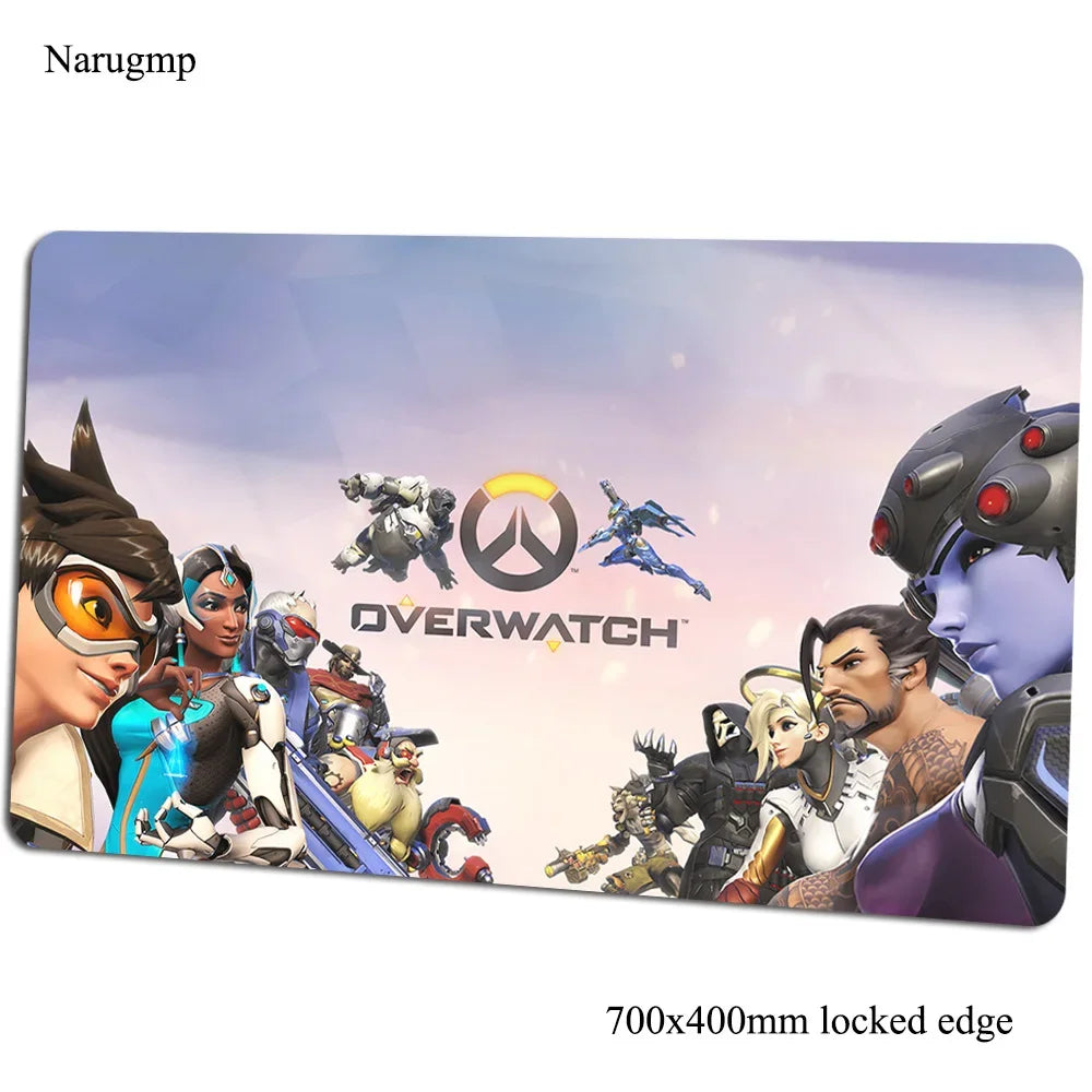 Tappetino mouse Overwatch 700x400x3mm, tappetino gaming anime con personalità per ufficio e notebook, tappetino da scrivania, regalo per ragazzo, pad mouse per giochi PC gamer