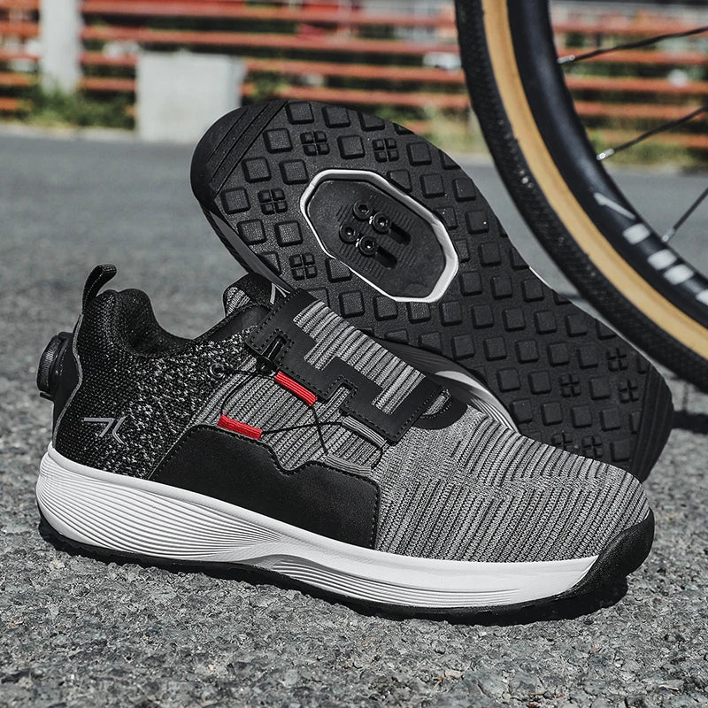 Cycling shoes MTB flat pedal cleat shoes mountain man bicycle shoe speed cycling racing sneaker road bike shoe lock footwear men