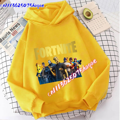 New Fortnite Kids Sweatshirts Cartoon Game Character Printed Hoodie Autumn Casual Children’s Tops Winter Baby Boys Clothing