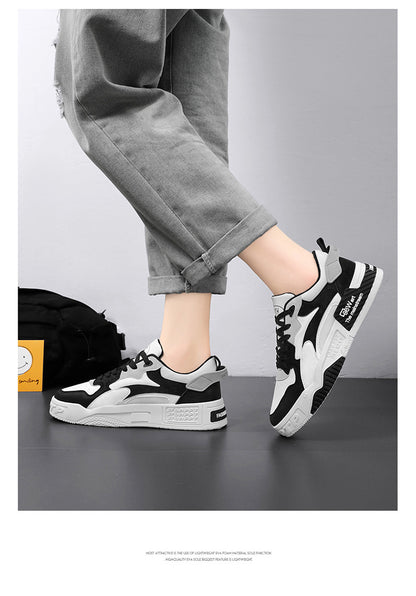 New Autumn Men’s Sneakers Comfortable Platform Shoes 2023 Trend Lace-up Vulcanized White Casual Sneakers Zapatillas