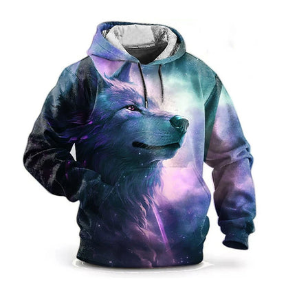 Animal Wolf 3D Print Hoodies Men Women Autumn Fashion Streetwear Oversized Hooded Sweatshirts Pullovers Y2K Tops Unisex Clothing