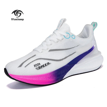 Scarpe da corsa marathon professionali da uomo e donna 2025 con piastra in carbonio, ammortizzazione, ultra leggere, supporto stabile, scarpe sportive