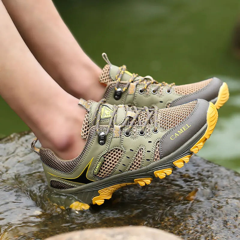 Brand Hiking Shoes For Men Non-slip Trekking Sneaker Spring Summer Breathable Rock Climbing Shoes Men Sport Outdoor Sneakers Man