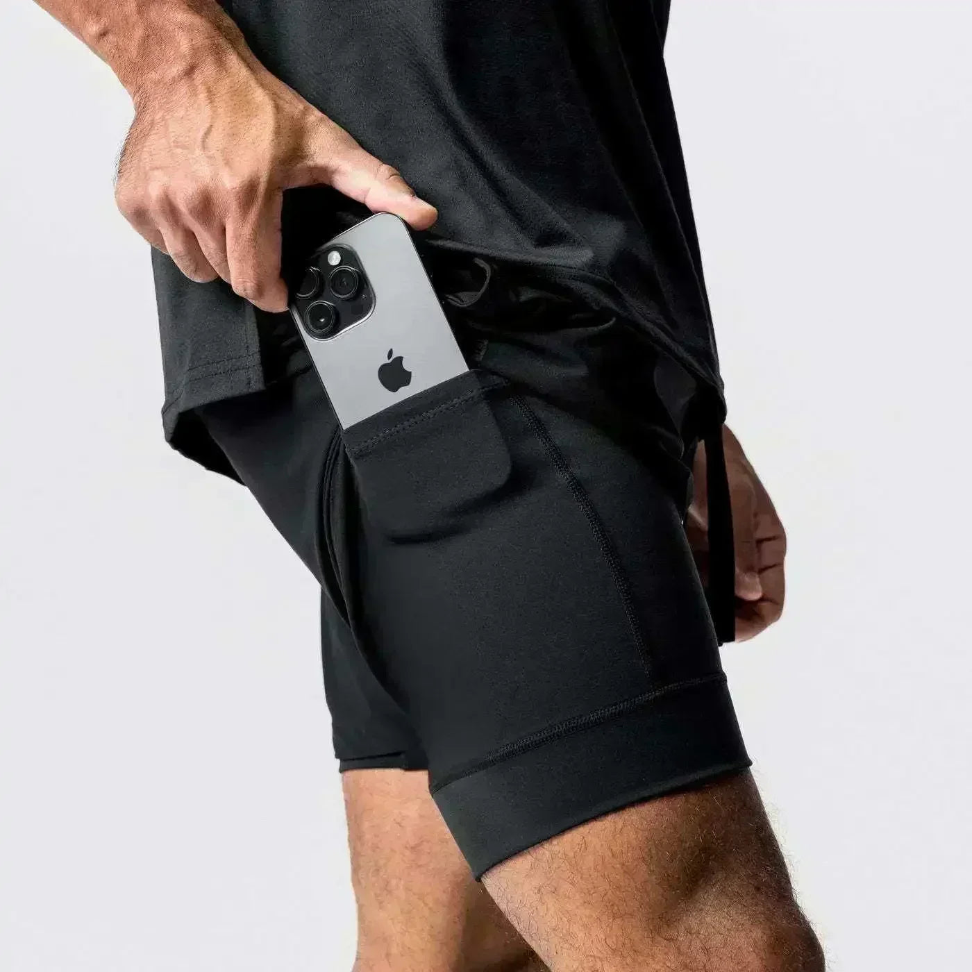 Pantaloncini da palestra da uomo Anime Demon Slayer ad asciugatura rapida, pantaloncini doppio strato 2 in 1, sportswear Y2K estate 2026, streetwear traspirante