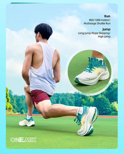 ONEMIX Carbon Plate Running Shoes for Men, Shock Absorption, Ultra-Light Sports Shoes, Rebound Outdoor Women Marathon Sneakers