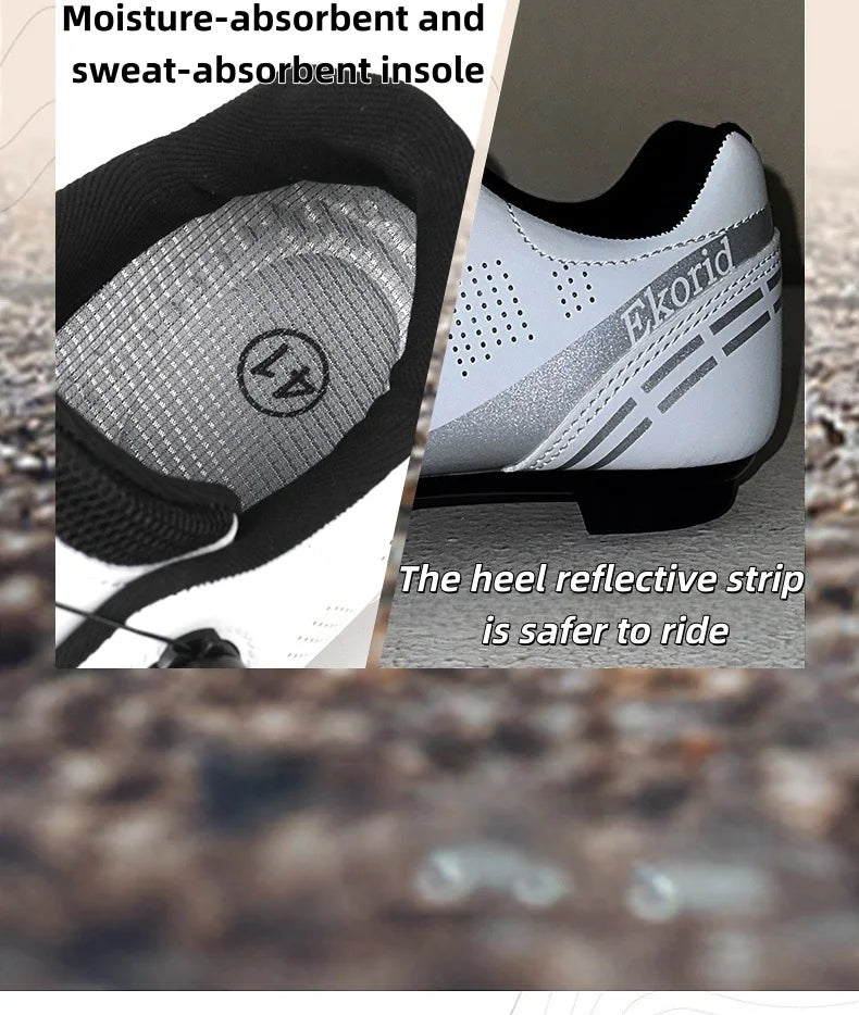 Herren-Mountainbike-Schuhe MTB, atmungsaktiv, rutschfest, hohe Härte, geeignet für Outdoor-Straßenrennen und Mountain-Offroad-Fahrten 37-46