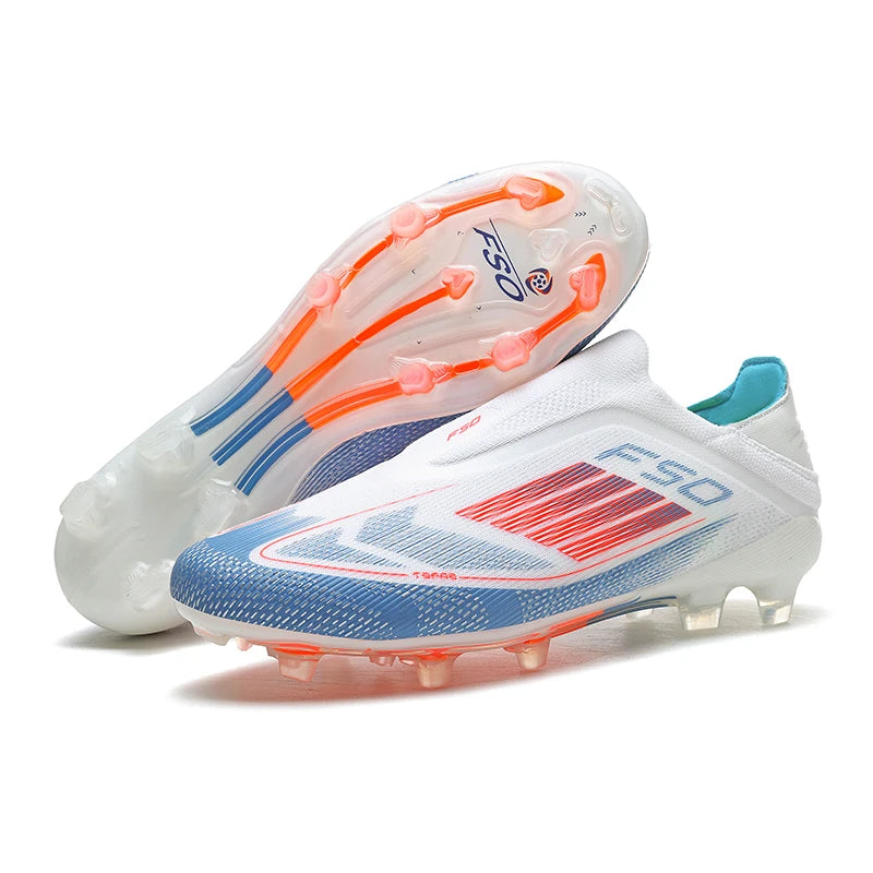 Men's Football Boots Futsal Ultralight Soccer Shoes Training TF Match Long Spikes Breathable Indoor Sneakers Cleats Drop Shipping