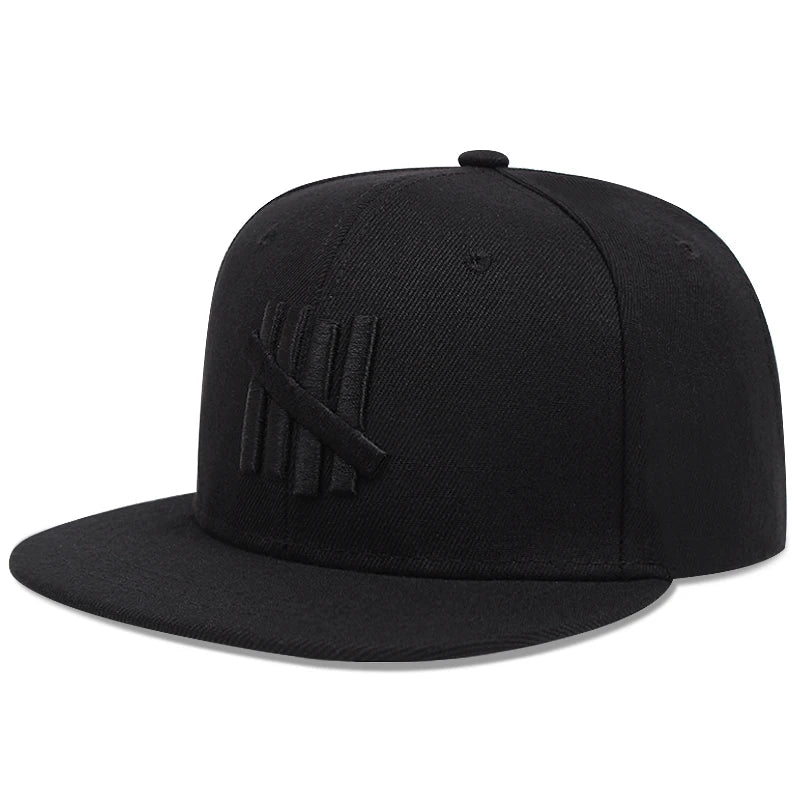 2025 New Five Bar Embroidered Simple Classic Flat Edge Hat Men's Street Hip Hop Hat Women's Outdoor Sunshade Hat Baseball Hat