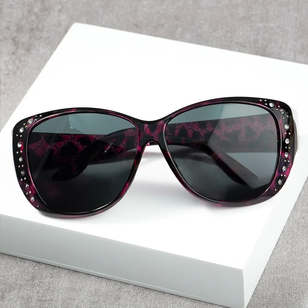 Rhinestone Fit Over Glasses Sunglasses Fashion Sun Glasses Fit Over GlitteringOversized Leopard Square Glasses