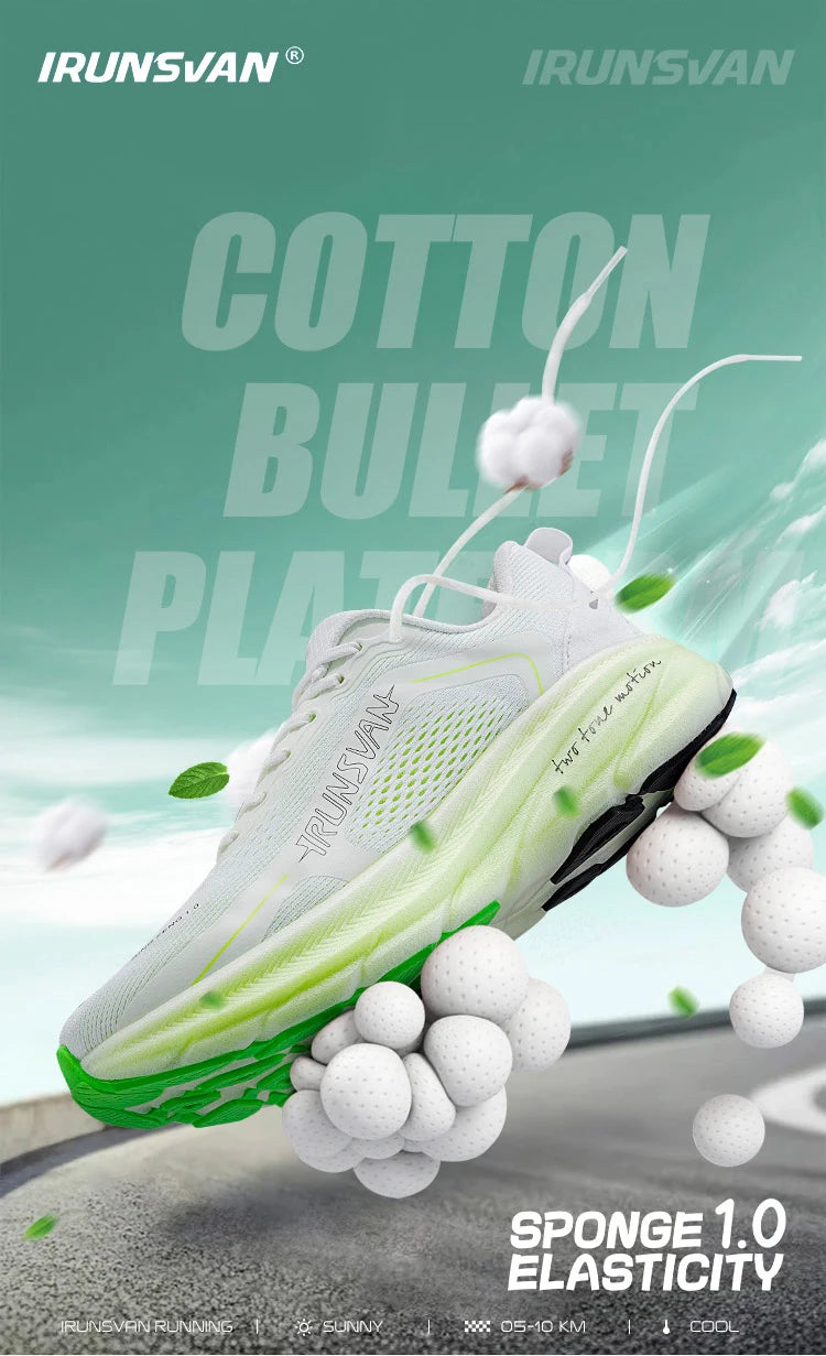 IRUNSVAN  New Carbon Plate Marathon Running Shoes Lightweight Shock-Absorbing And Suitable For Men's Sports Shoes