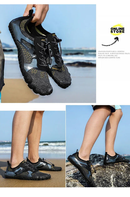 Men Lightweight Refreshing Aqua Boots Breathable Women Outdoor Water Shoes Anti-Slippery Wear-Resistant Sports Hiking Sneakers