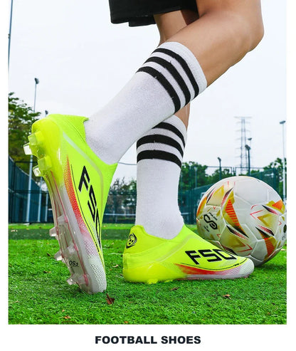 New Men’s Football Boots High-Quality Soccer Shoes Sneakers Match Indoor Non-Slip Grass Cleats High-Top Futsal Hot-Selling Outdoor
