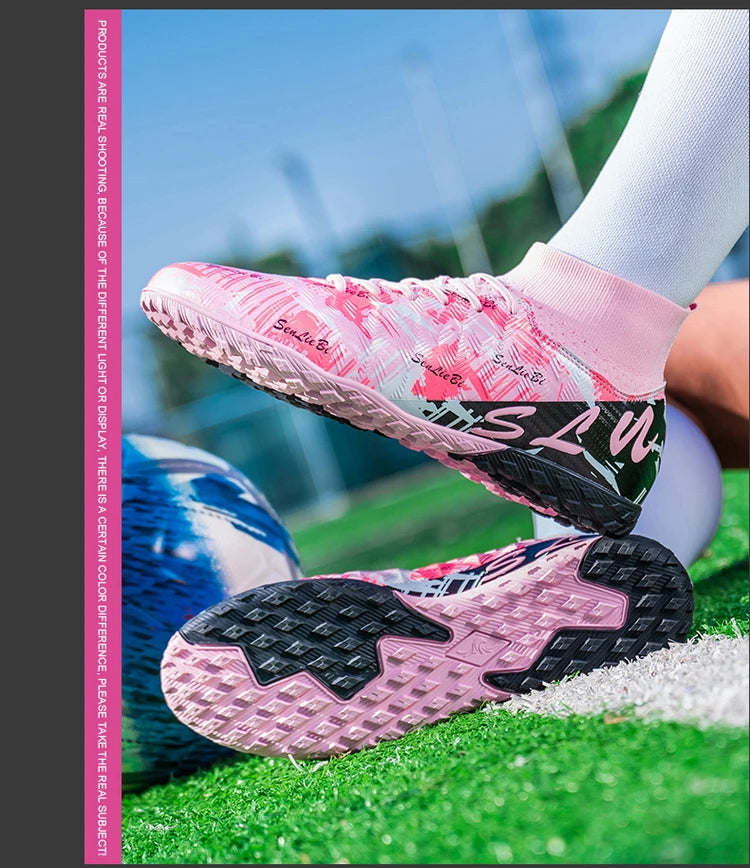 Size 34-46 Men's FG/TF Football Boots Futsal Professional Unisex Kids Soccer Training Outdoor Boys Football Sneakers