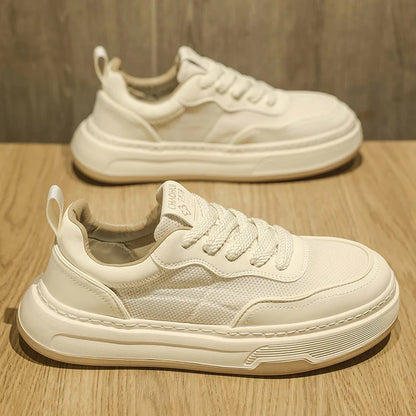Ultraleichte atmungsaktive Mesh-Sneaker für Herren 2025 – modische Freizeitschuhe mit dicker Sohle, komfortable Schnür-Trainer für tägliche Spaziergänge