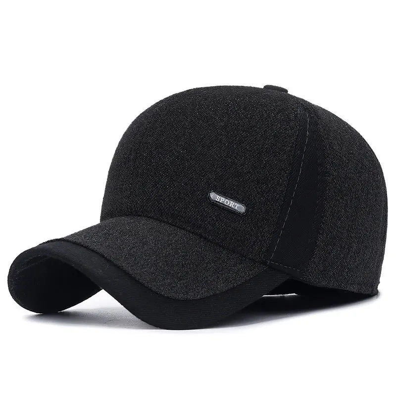 Waterproof Sports Cap Comfortable Adjustable Lined Earflap Cap Lightweight Winter Hat for Casual