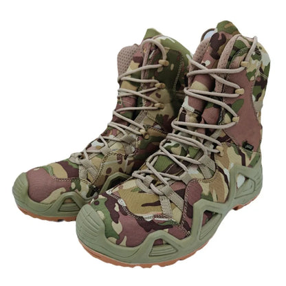 Lynjacye Mid-Cut Green Combat Boots Men Women Size 39-46 Outdoor CS Training Hiking Shoes Desert Ankle Climbing Bota Masculina