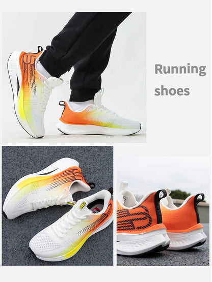 Baasploa Men Jogging Sports Shoes Carbon Plate Professional Cushioning Sneakers Male Outdoor Breathable Non-Slip Running Shoes