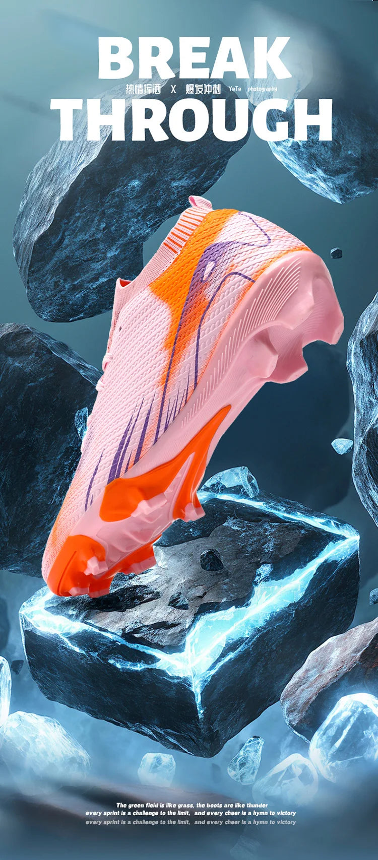 Professional Men's Outdoor FG Football Shoes, Durable Comfortable Training Shoes for Adults and Teenagers, Non-slip Soccer Shoes