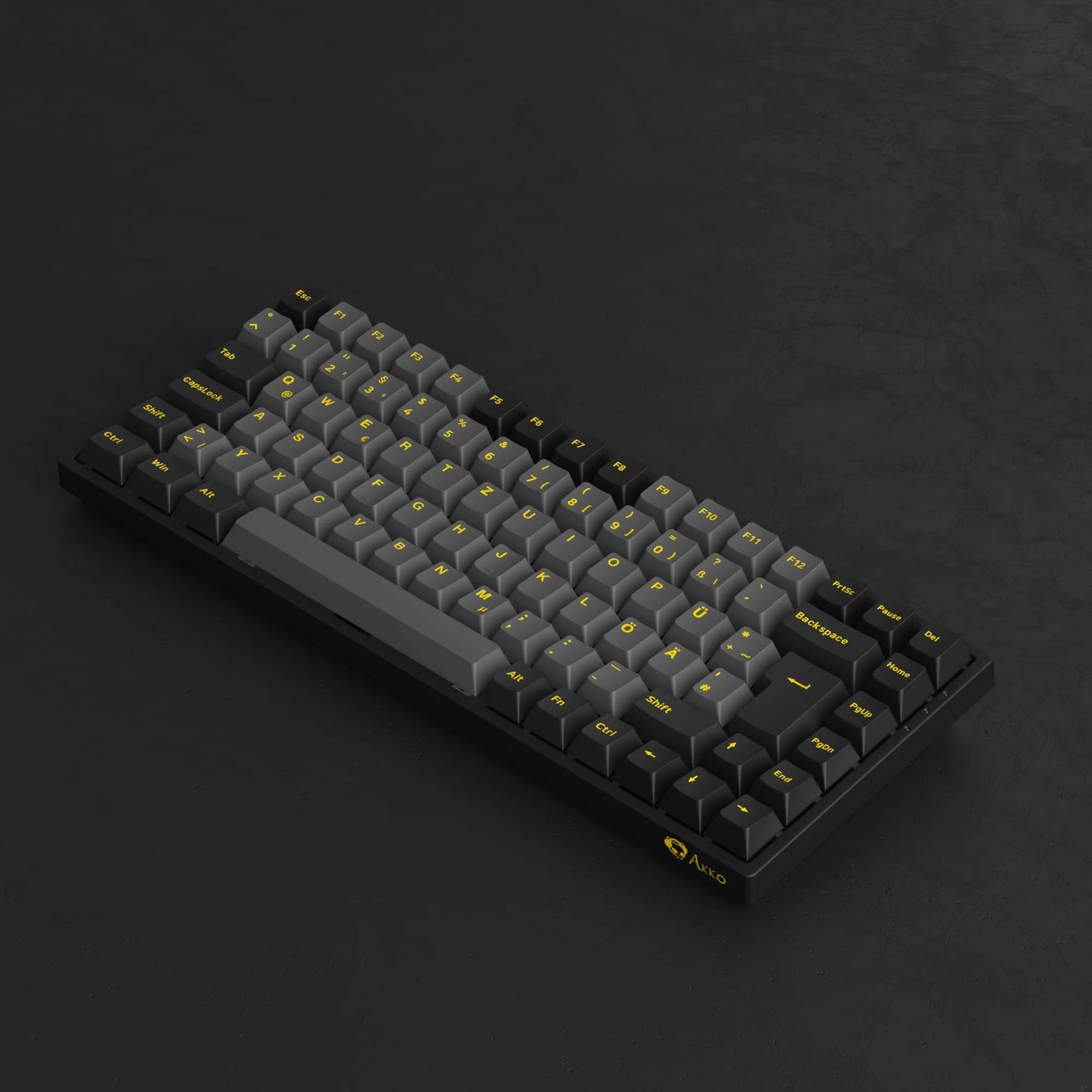 Akko 3084B Plus Black & Gold 75% ISO-DE Layout Mechanical Gaming Keyboard Hot-Swappable Multi-Modes 2.4GHz / USB Type-C / BT 5.0