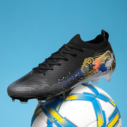 New Men Soccer Shoes FG Non-Slip Long Spikes Football Boots Soccer Cleats Training Shoes Match Ultralight Outdoor Drop Shipping