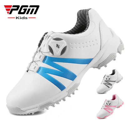 PGM Boys Girls Golf Shoes Lightweight Soft and Breathable Waterproof Anti-Slip Universal Outdoor Sports Shoes XZ127