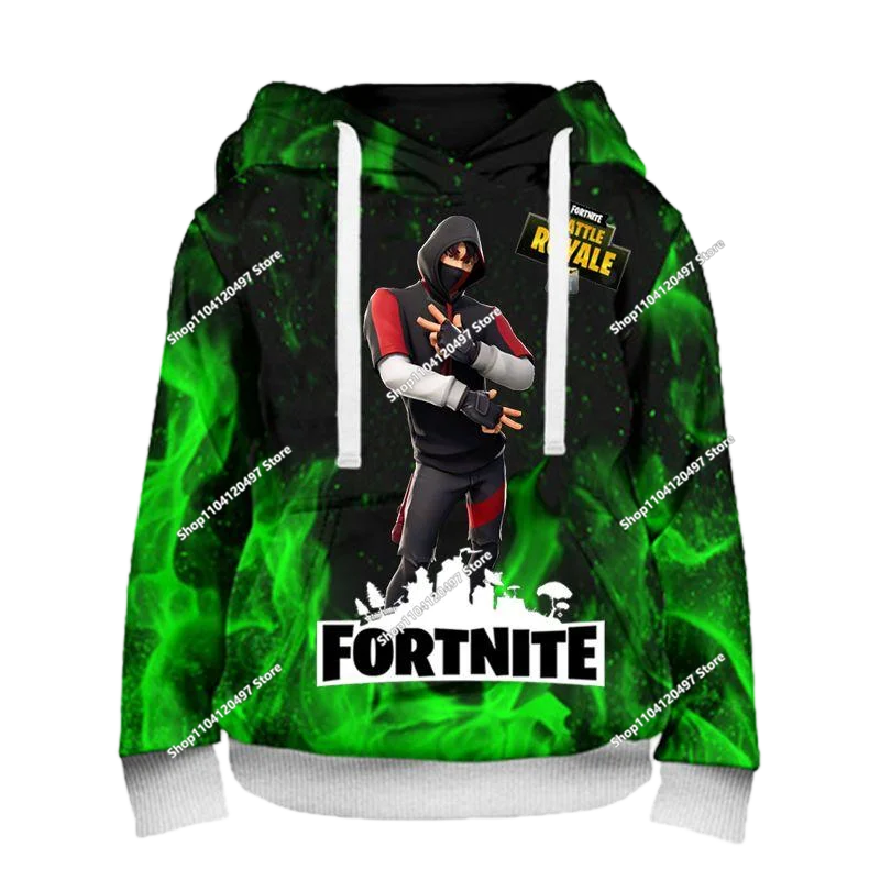 Neues Fortnite 3D-digital bedrucktes Kapuzensweatshirt für Kinder – modischer, trendiger Casual-Pullover, Geburtstagsgeschenk