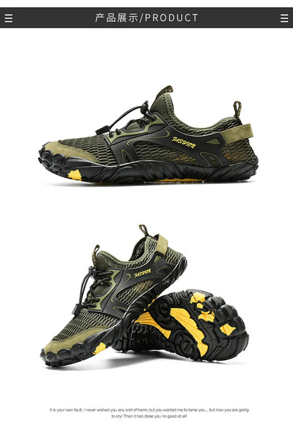 Water Shoes for Men, Trekking Hiking Shoes, Drainage Beach Aqua Shoes, Quick Dry Swim Barefoot Sandals, Diving Fishing Surfing Sneakers