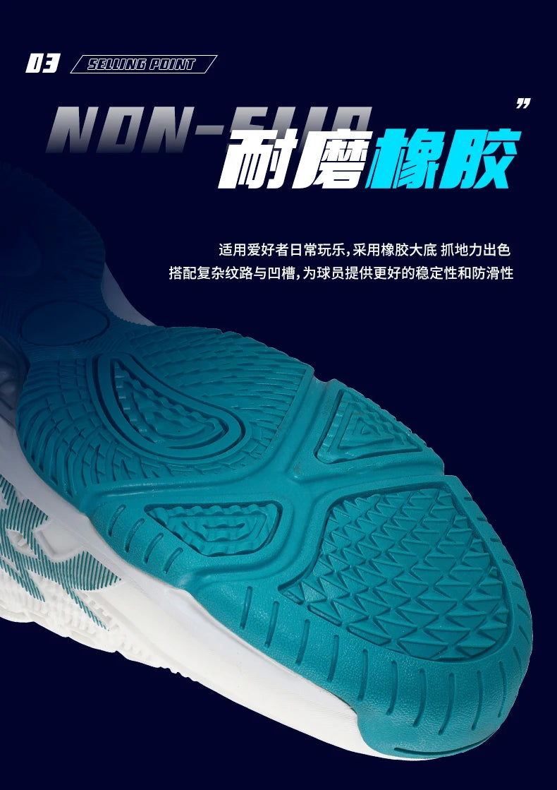 Men and Women Badminton Shoes Table Tennis Shoes for Volleyball Handball Sports Sneakers Anti-Skid Mesh Breathable Field Training