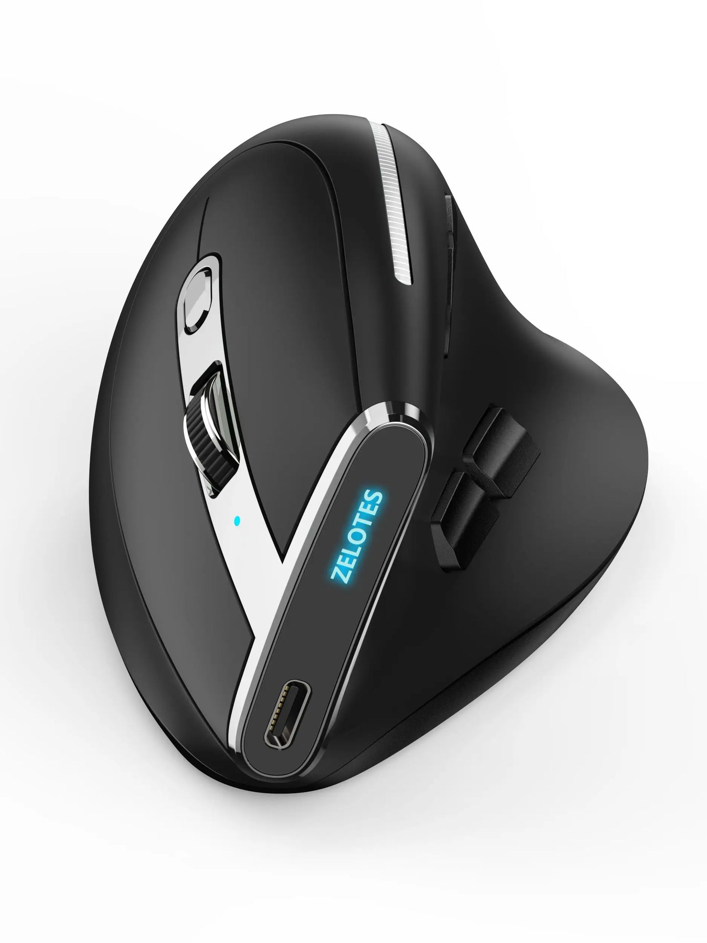Lefon F26C Vertical Mouse, Wireless with OLED Screen, Bluetooth Ergonomic Mouse, Optical Rechargeable Gaming Mice for PC Laptop