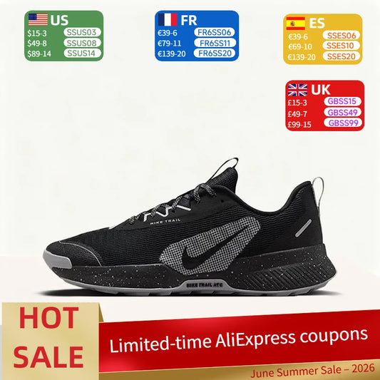 Nike Juniper Irail 3: Comfortable, Durable, and Supportive Low-Top Trail Running Shoes for Men in Black and Gray FQ0904-001