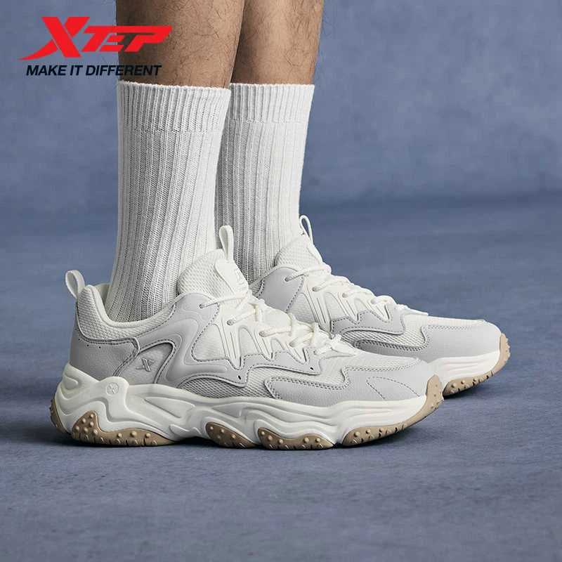 Xtep Casual Shoes 2025 Spring And Summer Lightweight Sports Shoes Thick Sole Fashionable Street Style Sneakers 875319320004