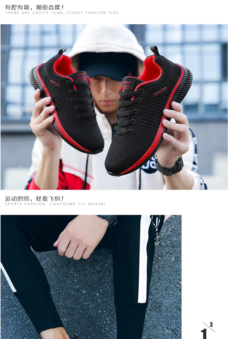 Men's Walking Shoes - Slip-On Tennis Running Shoes Memory Foam Lightweight Work Sneakers for Indoor Outdoor Gym