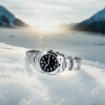 Watchdives WD1016 V3 37mm Uhr mit VH31 Sweep-Uhrwerk, Edelstahlgehäuse, luxuriösem Saphirglas, 100m wasserdicht, Herrenuhr mit Box, ideales Geschenk