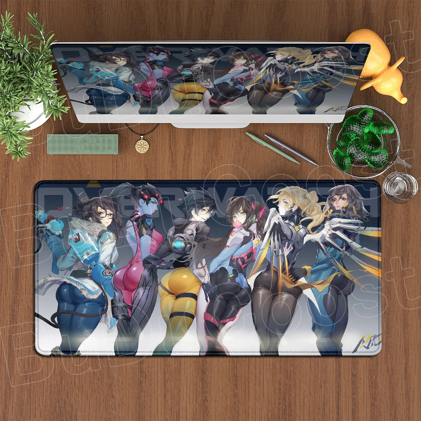 Large XXL DIY Cool  Overwatch Mouse Pad Keyboard Table Gaming Accessories Non-Slip Rubber Edge locking spped Laptop Rug desk Mat