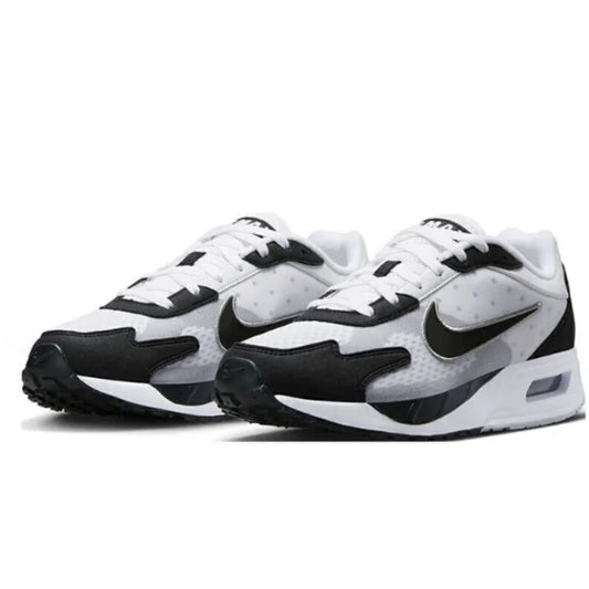 Nike Rear-Cushioning Visible Air Cushion Soft-Soled Outdoor Men's Running Shoes, New Lightweight and Comfortable Everyday Walking and Sports Running Shoes, Air Max Solo Series Fashionable Black and White Panda Color Versatile