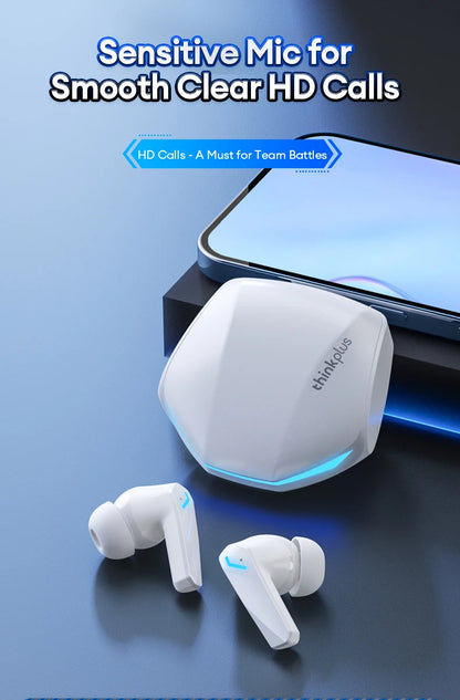 Lenovo GM2 Pro TWS Wireless Gaming Earbuds Bluetooth 5.3 – ENC Noise Cancelling Sport Earphones with Mic, Dual Mode Music & Gaming Headset