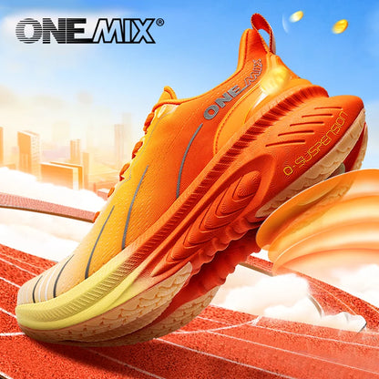 ONEMIX Nuove scarpe da running ammortizzate da uomo, adatte a runner pesanti, stringate, sportive da donna, antiscivolo, outdoor, sneakers atletiche da uomo
