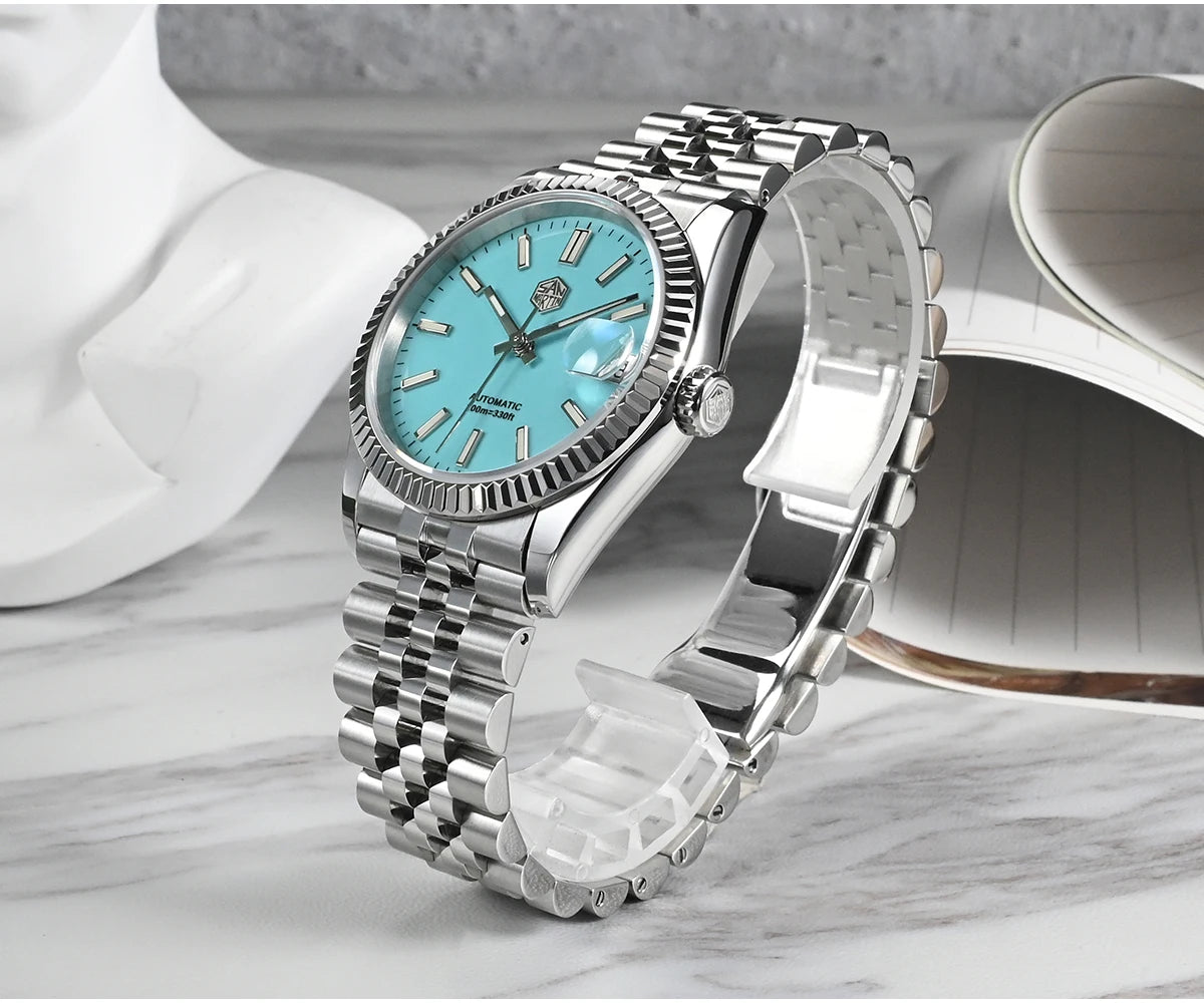 San Martin 36.5mm Men's Dress Watch Top Brand Luxury Automatic Mechanical Fashion Couples Watches Sapphire Waterproof 100m BGW9