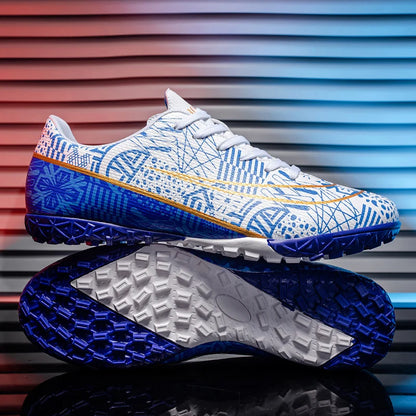 Low-top studded soccer shoes, unisex, TF and FG, slip-resistant and wear-resistant, available in 4 colors to choose from.