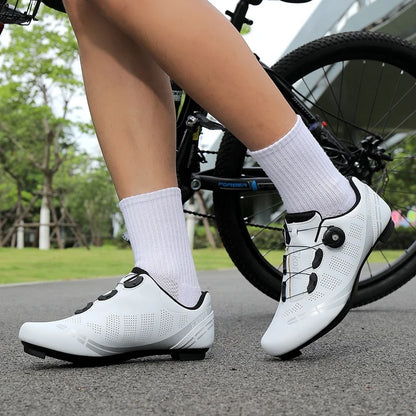 Herren-Mountainbike-Schuhe MTB, atmungsaktiv, rutschfest, hohe Härte, geeignet für Outdoor-Straßenrennen und Mountain-Offroad-Fahrten 37-46